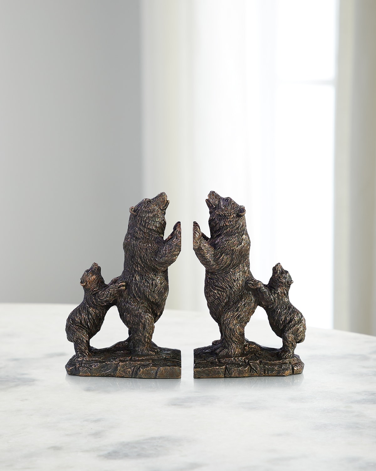 John-richard Collection Ursine Bookends, Set Of 2 In Black