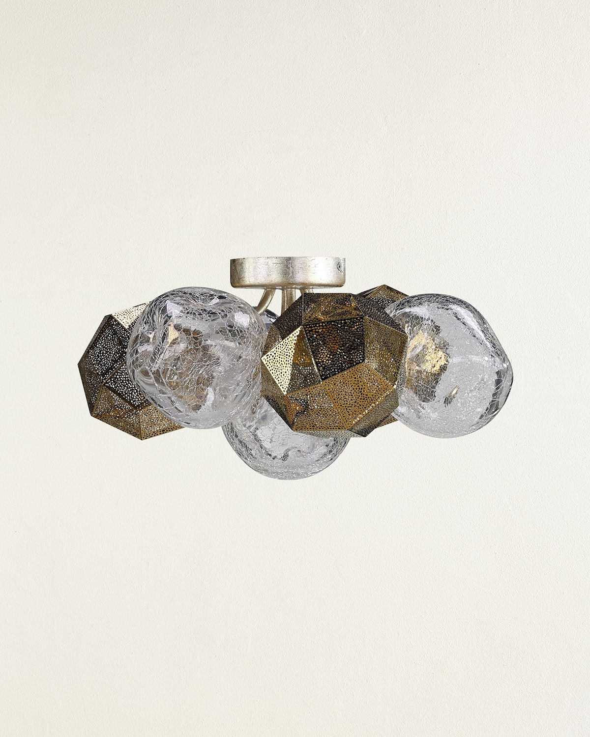 John-richard Collection Vivaldi 3-light Semi-flush Mount In Gold