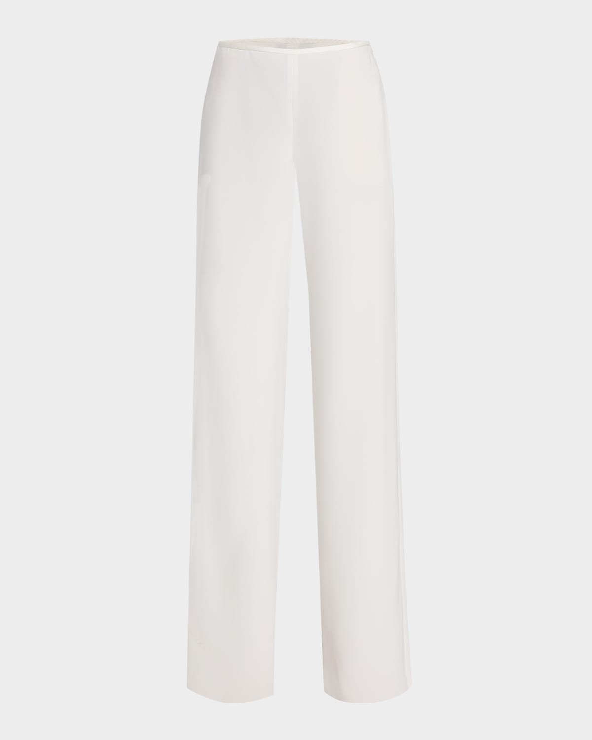 Emporio Armani High-rise Straight-leg Trousers In Off White
