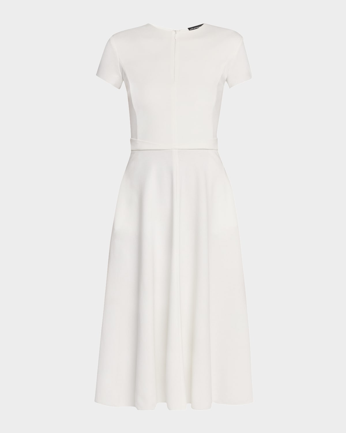 Emporio Armani A-line Milano Jersey Dress In Warm White