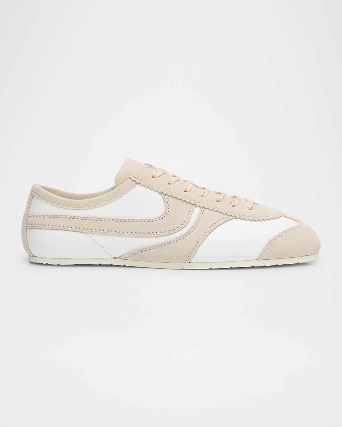 Men's Leather and Suede Low-Top Sneakers