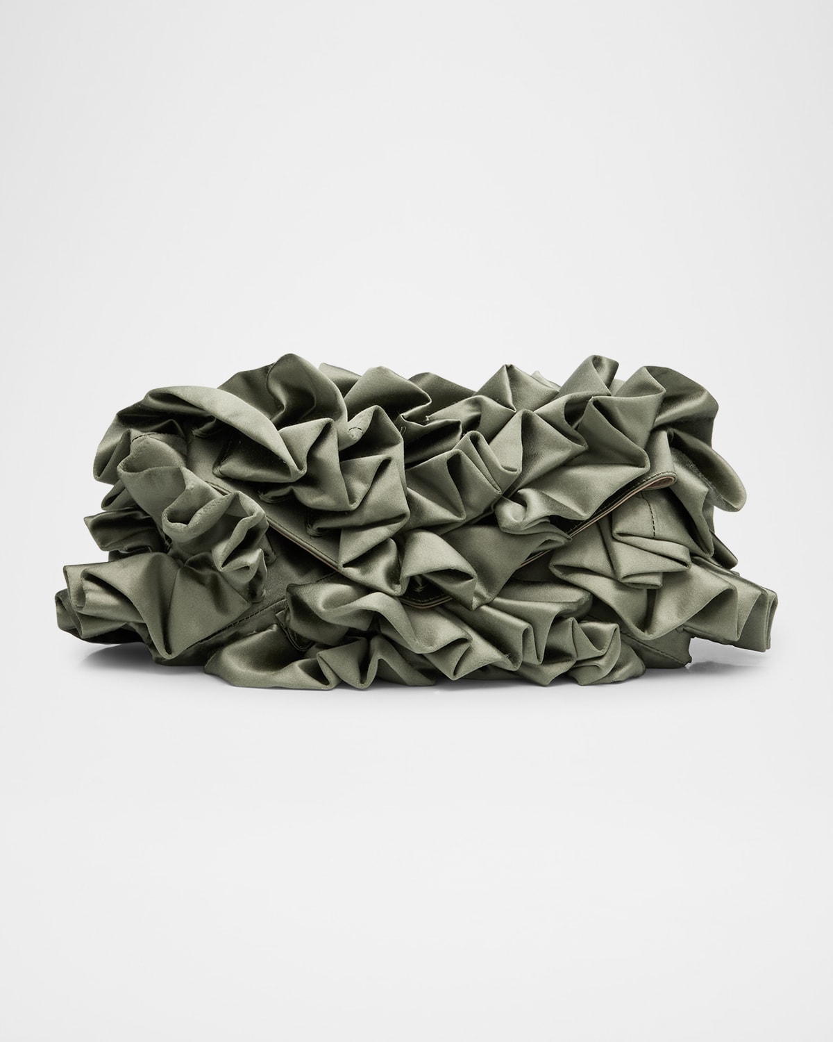Ruffle Envelope Flap Clutch Bag