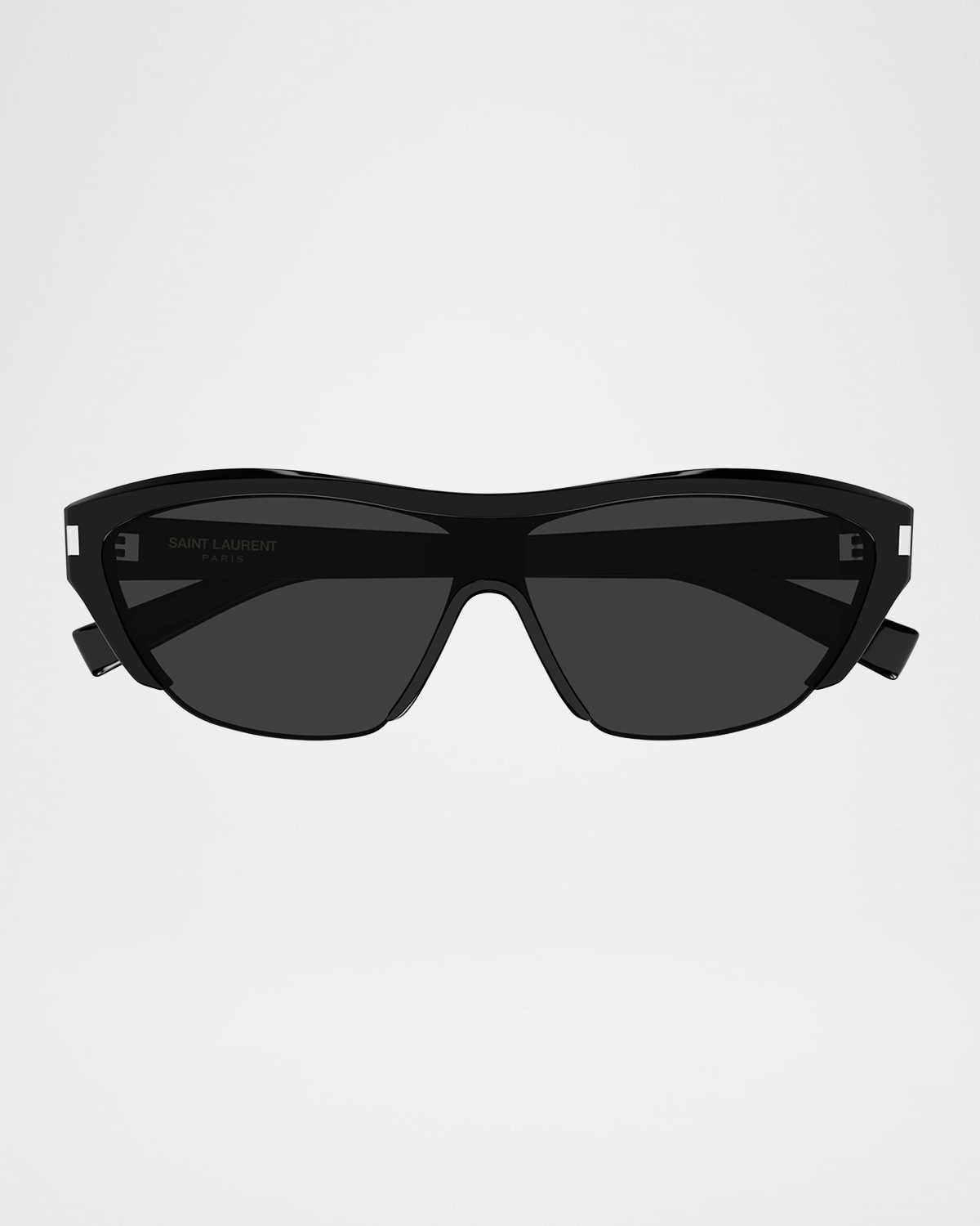 Saint Laurent Sl 704 Recycled Acetate Shield Sunglasses In Black