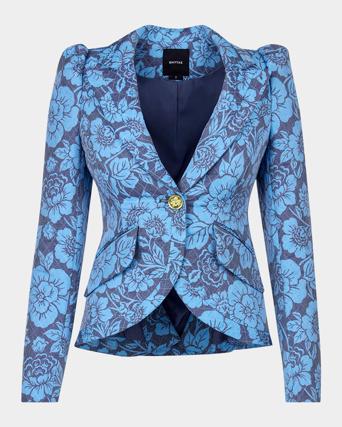 Taped Puff-Sleeve Blazer