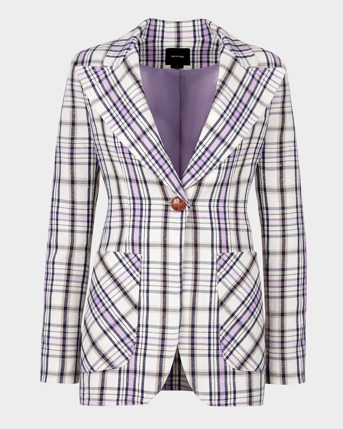 Plaid Patch Pocket Birkin Blazer