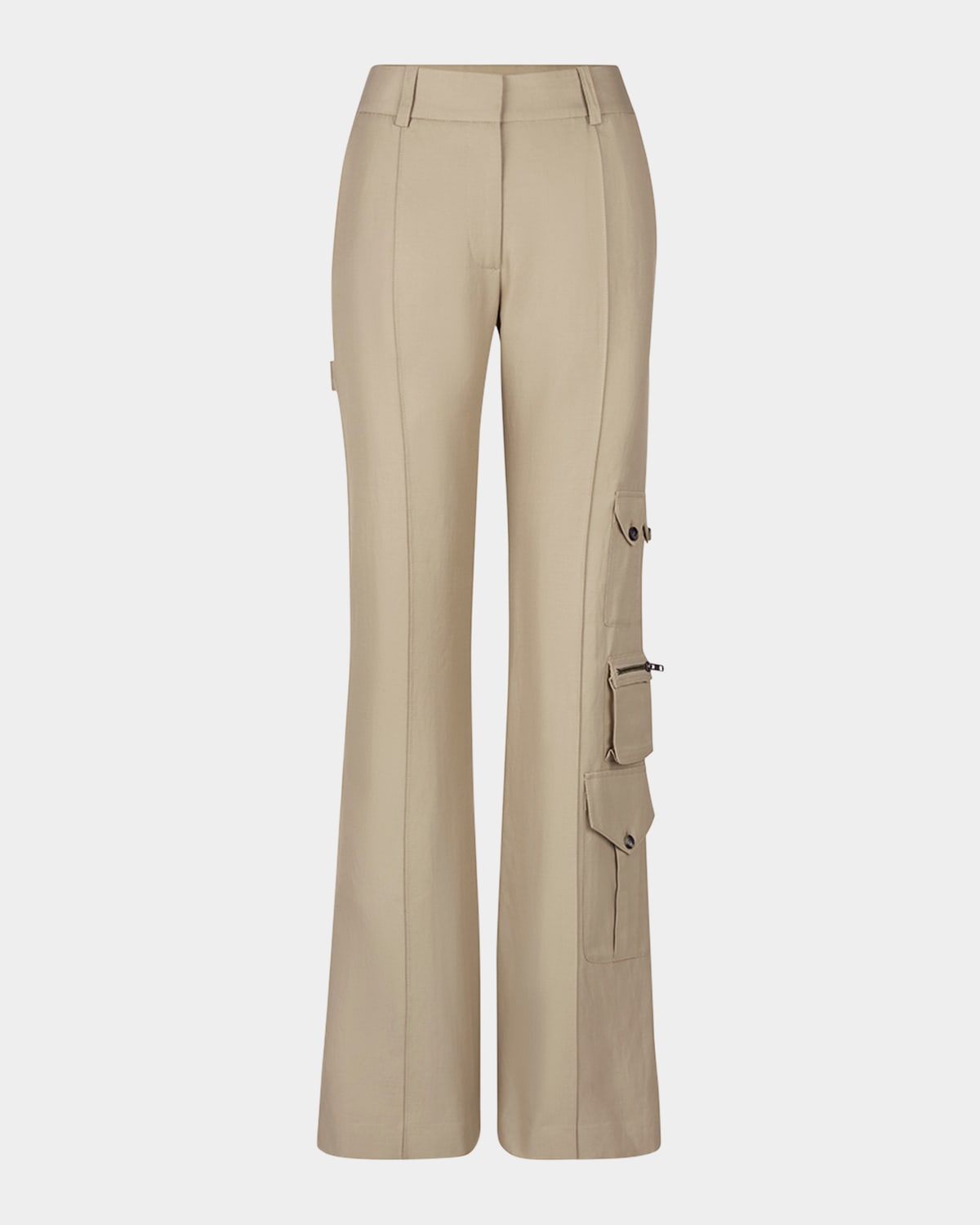 Wide-Leg Cargo Trousers