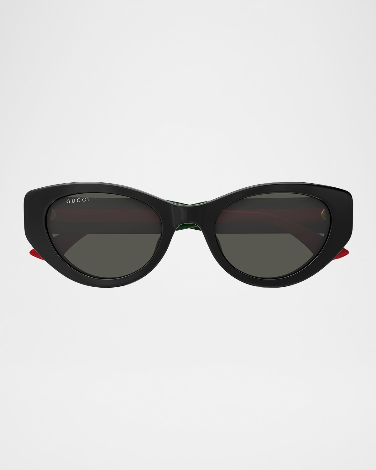 Gucci Star Logo Acetate Cat-eye Sunglasses In Black