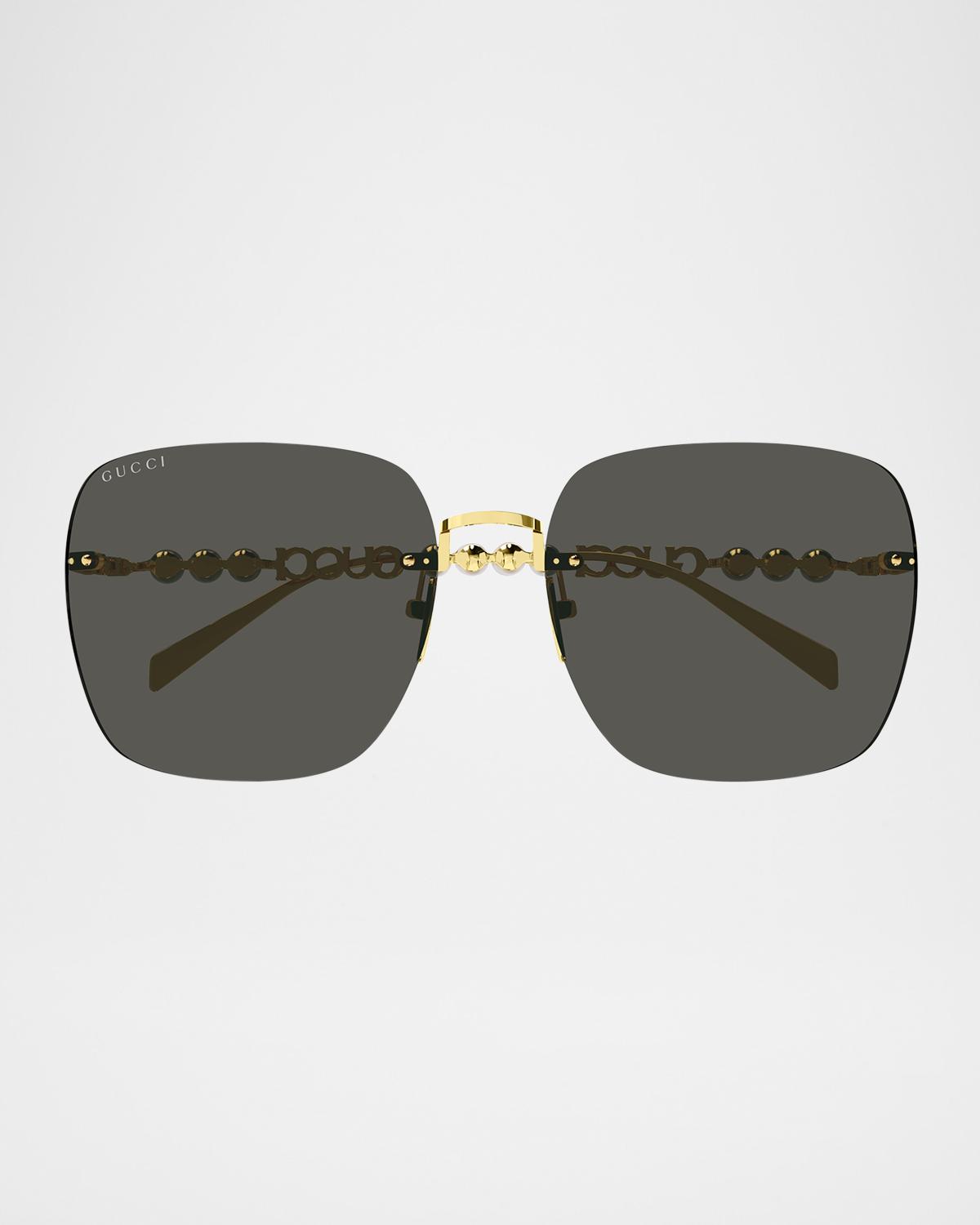 Metal Rectangle Sunglasses