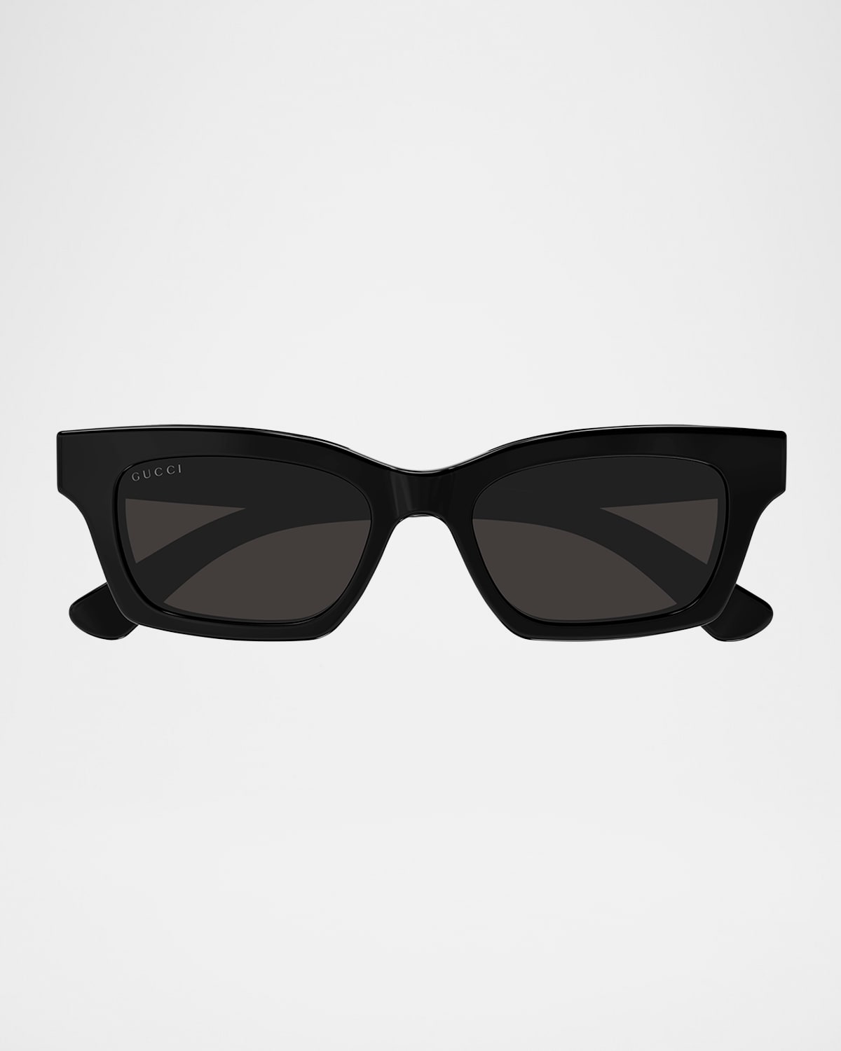 Gucci Logo Rectangular Cat-eye Sunglasses In Black