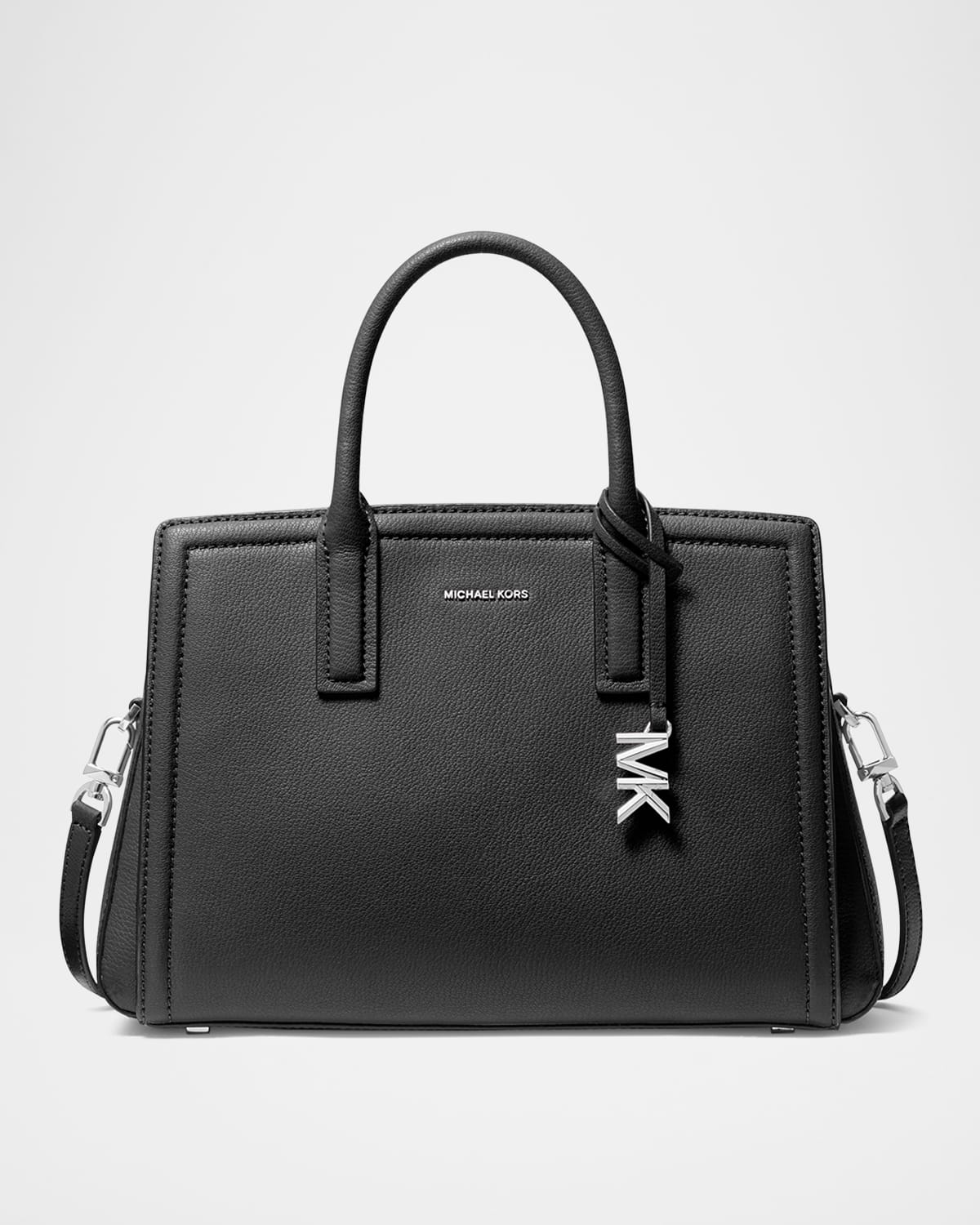 MICHAEL MICHAEL KORS LAILA MEDIUM LEATHER SATCHEL BAG 