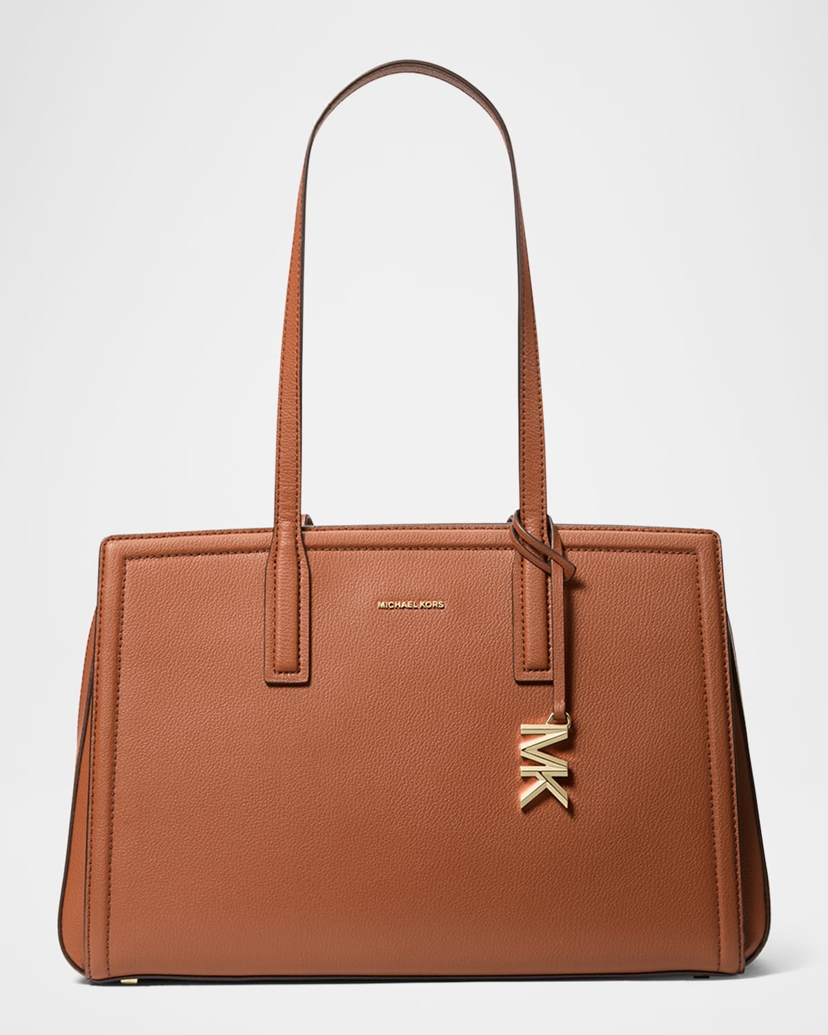 Michael Michael Kors Laila Medium Leather Tote Bag In Luggage