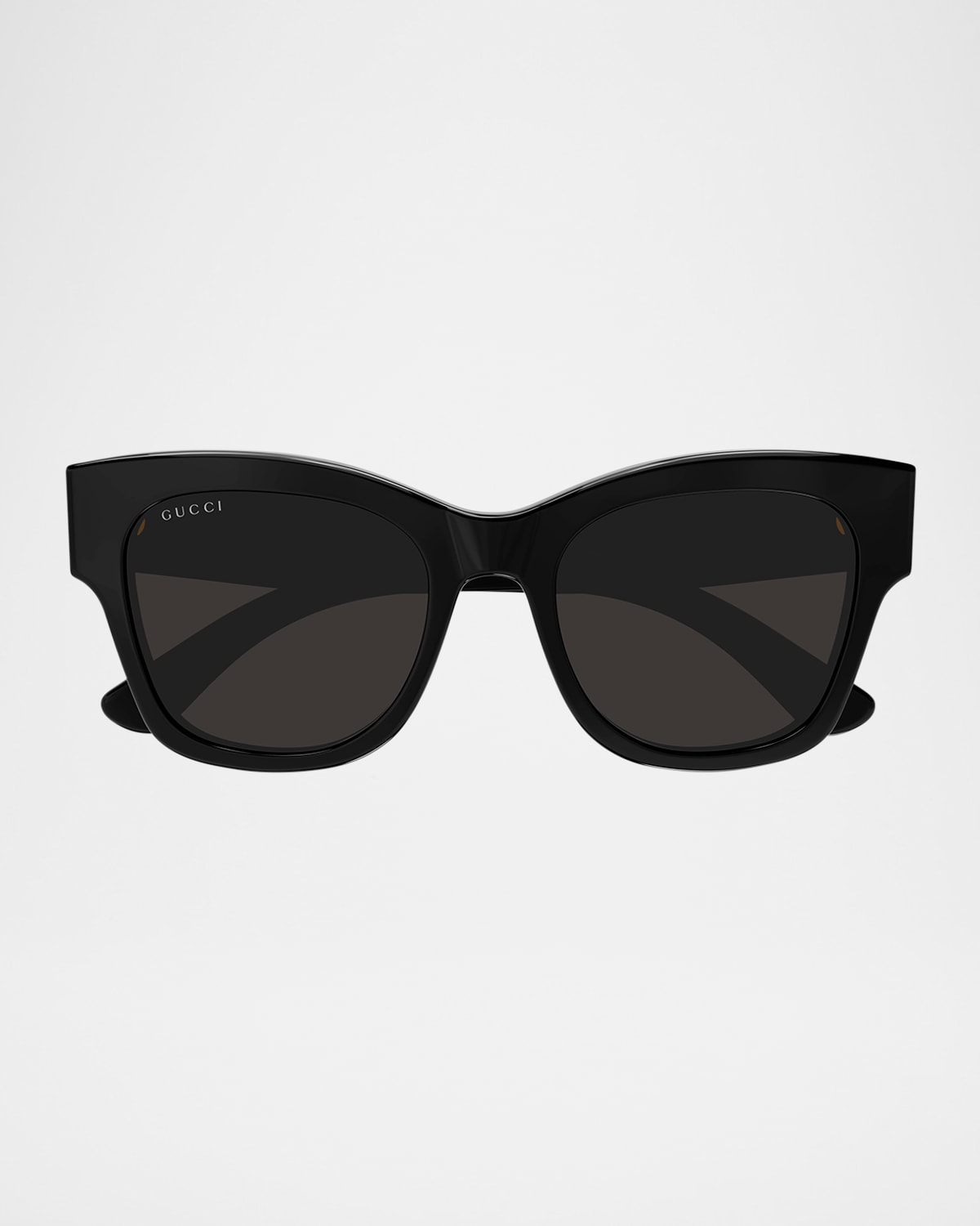 Gucci Logo Butterfly Acetate Sunglasses In Black
