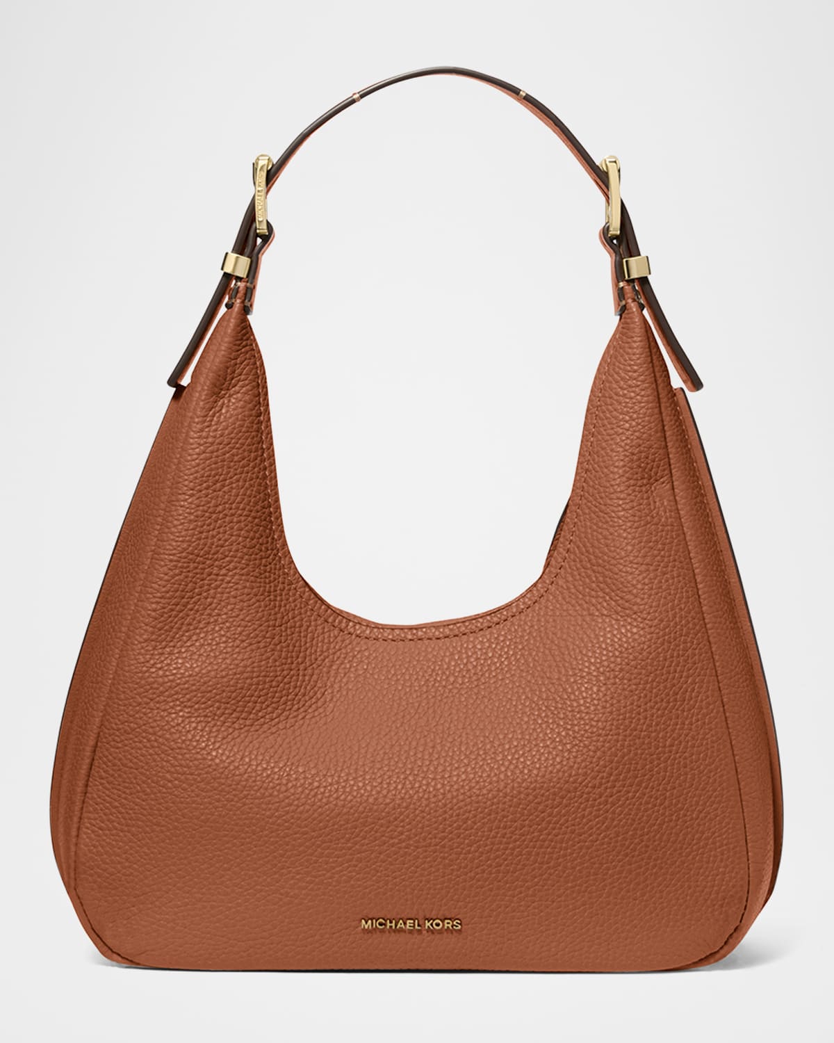 Shop Michael Michael Kors Nolita Small Leather Hobo Shoulder Bag In Luggage