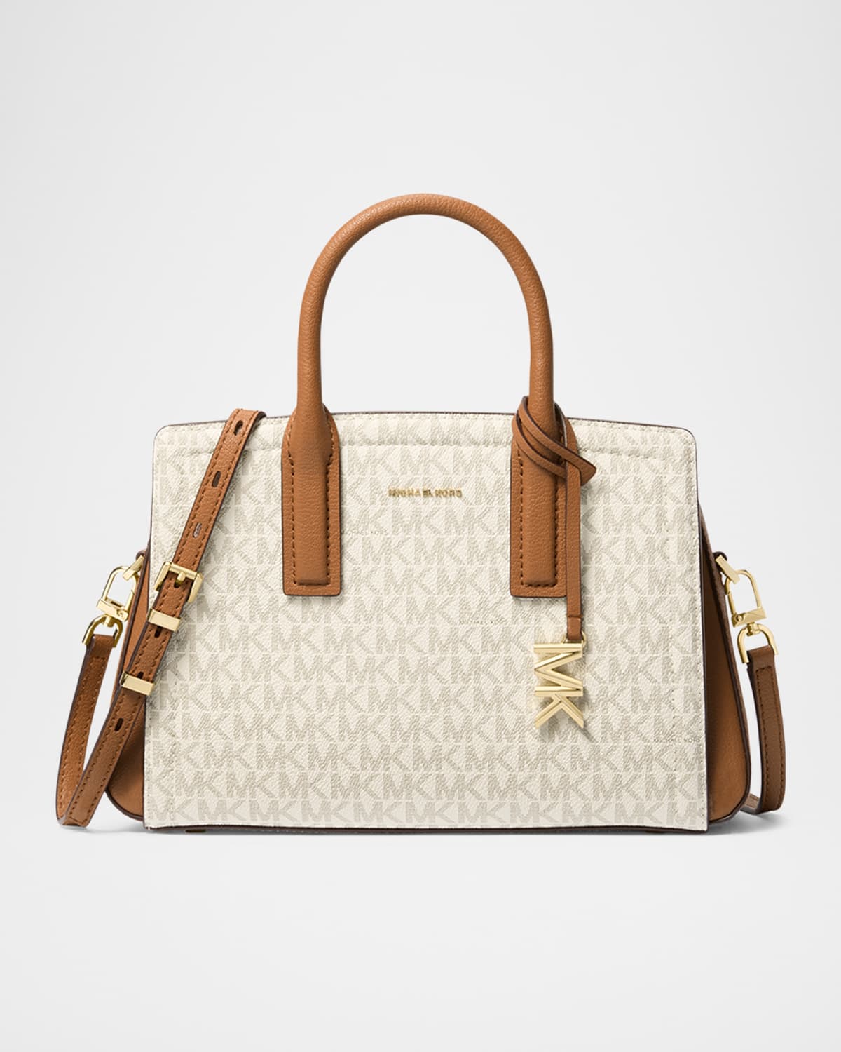 MICHAEL MICHAEL KORS LAILA SMALL SIGNATURE LOGO SATCHEL BAG 