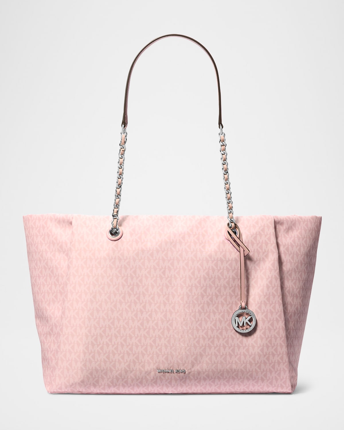 Michael Michael Kors Large Signature Logo Canvas Tote Bag In Smokey Ros