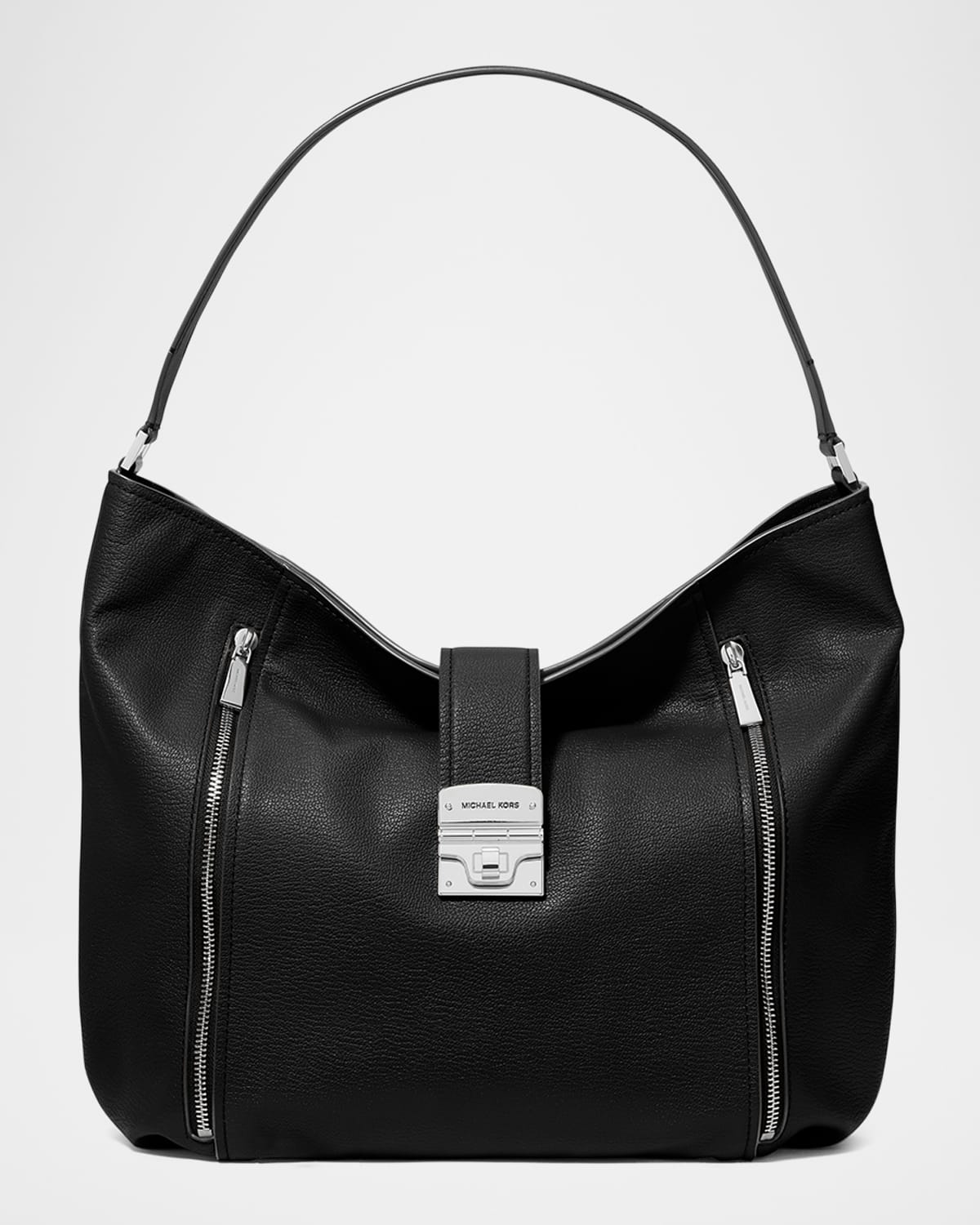 MICHAEL MICHAEL KORS ADDISON LARGE SLOUCHY LEATHER SHOULDER BAG 