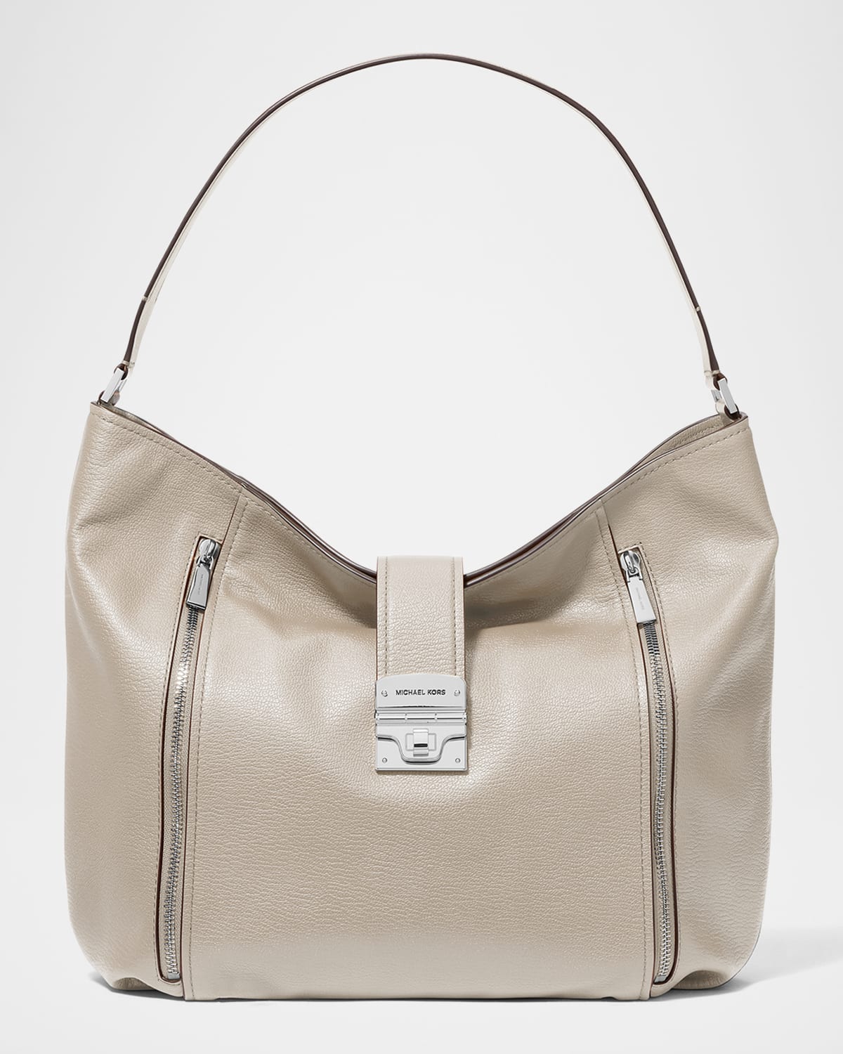 MICHAEL MICHAEL KORS ADDISON LARGE SLOUCHY LEATHER SHOULDER BAG 