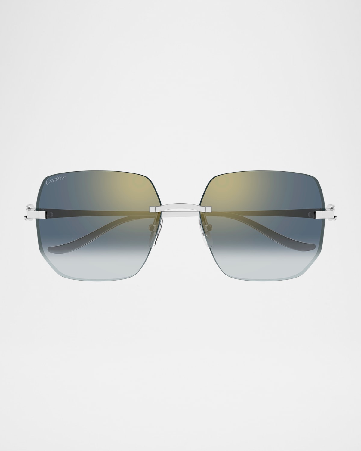Rimless Metal Butterfly Sunglasses