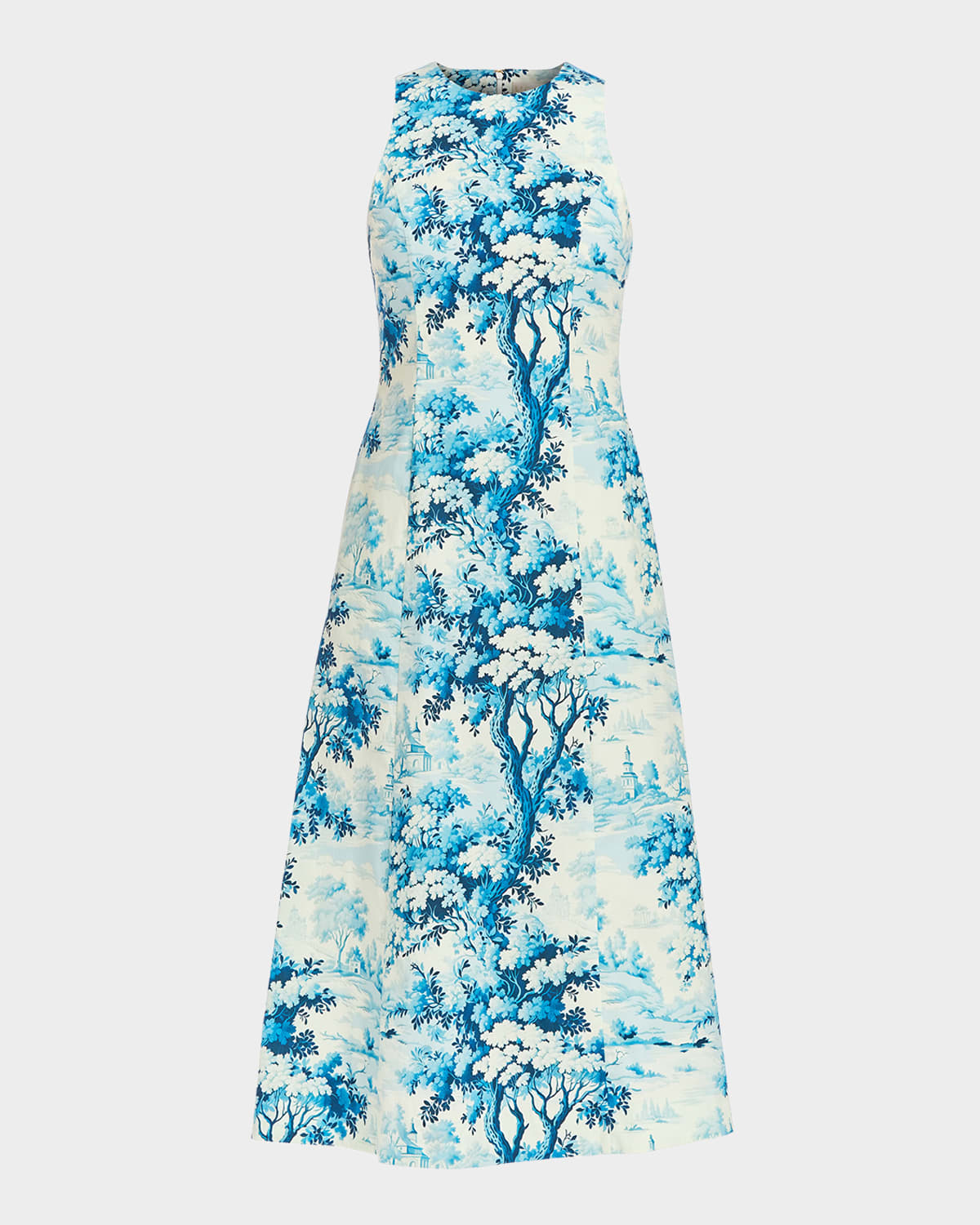 Louisa Sleeveless Toile-Print Midi Dress