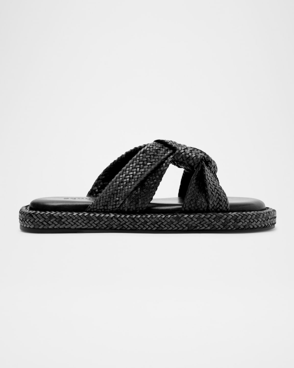 SCHUTZ KALI WOVEN KNOT FLAT SLIDE SANDALS 