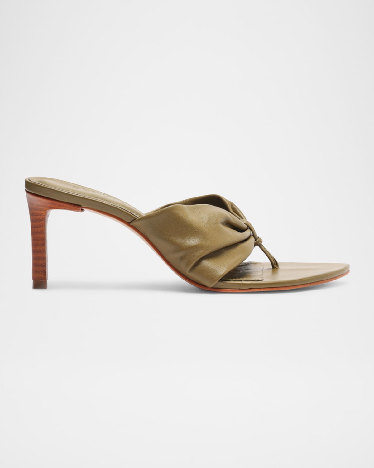 SCHUTZ LORI CALFSKIN THONG SLIDE SANDALS 