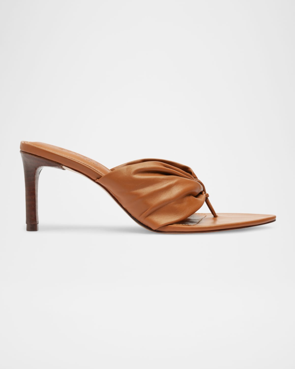 SCHUTZ LORI CALFSKIN THONG SLIDE SANDALS 