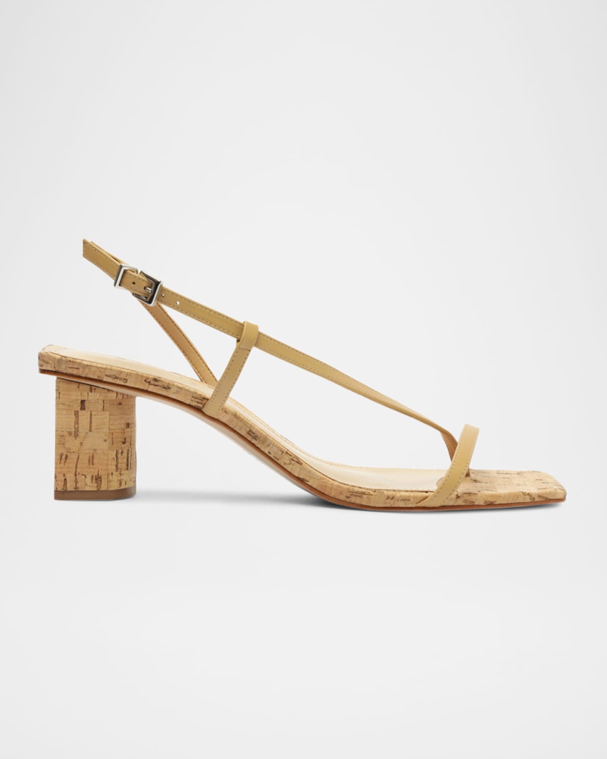 SCHUTZ HELOISE CORK THONG SLINGBACK SANDALS 