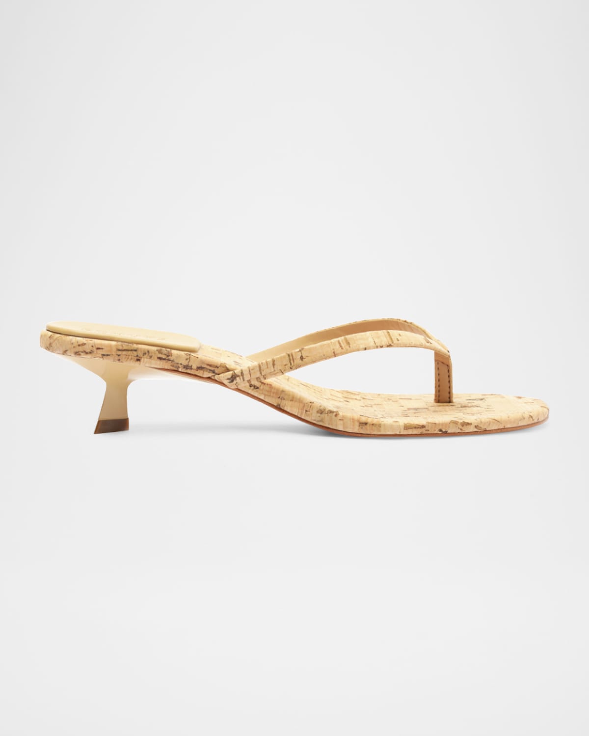Shop Schutz Carolyn Cork Thong Kitten Sandals In Natural