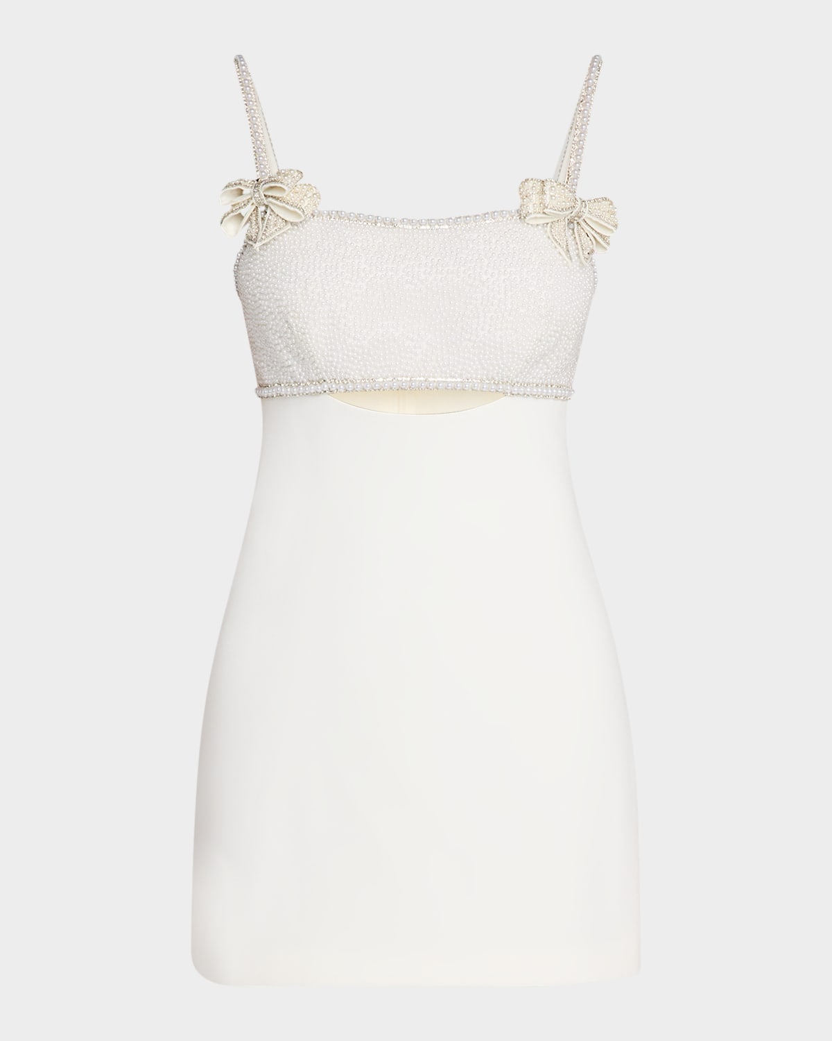 Self-portrait Rhinestone-embellished Dress In White