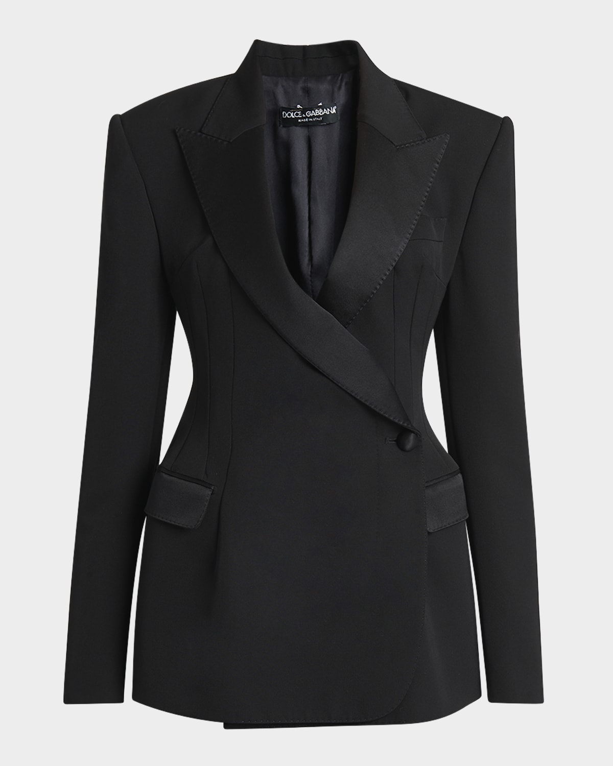 Dolce & Gabbana Double-breasted Blazer Peak Lapels In Black