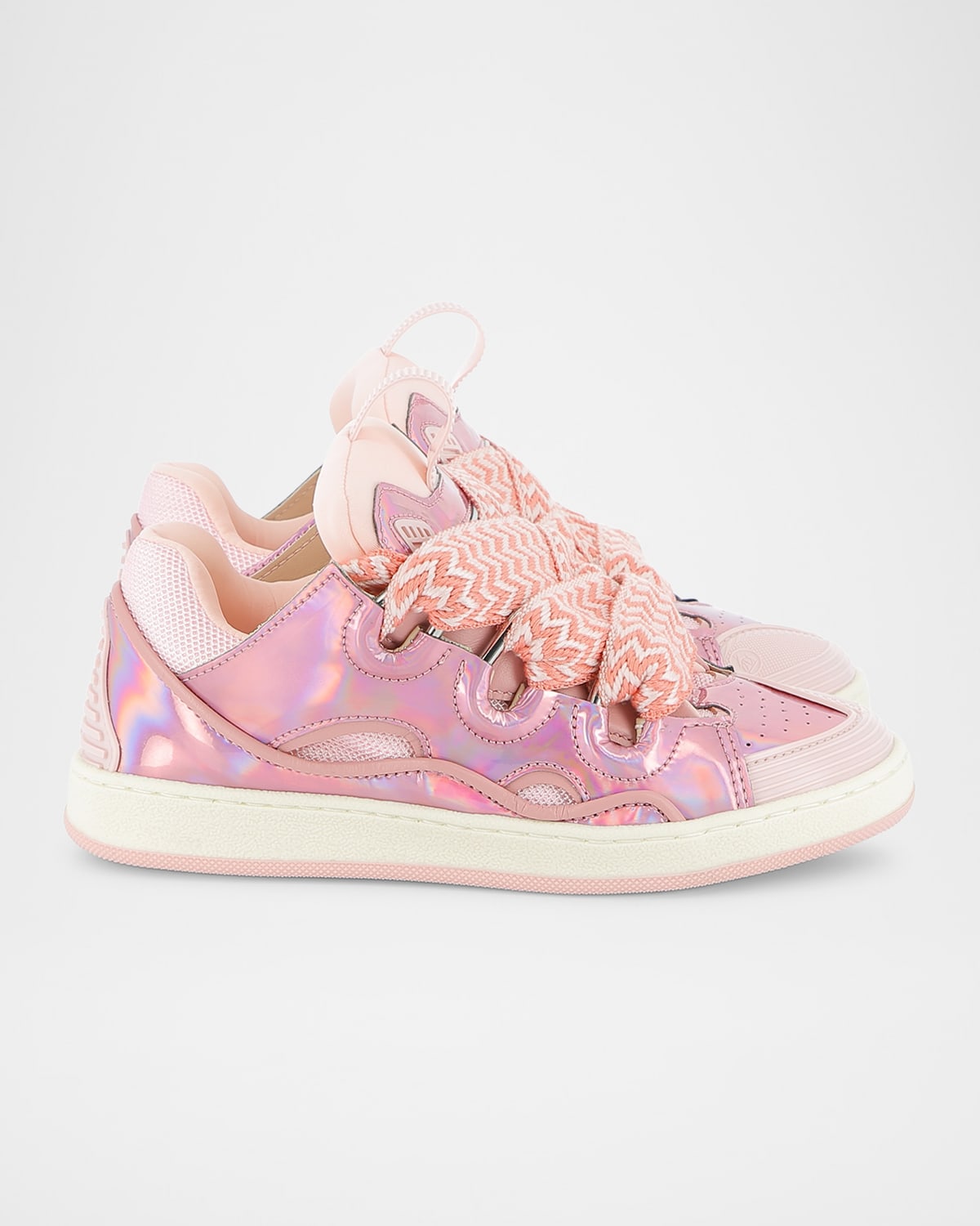Lanvin Kids Pink Lace-up Sneakers In Pink  Pale  Pink  Dark