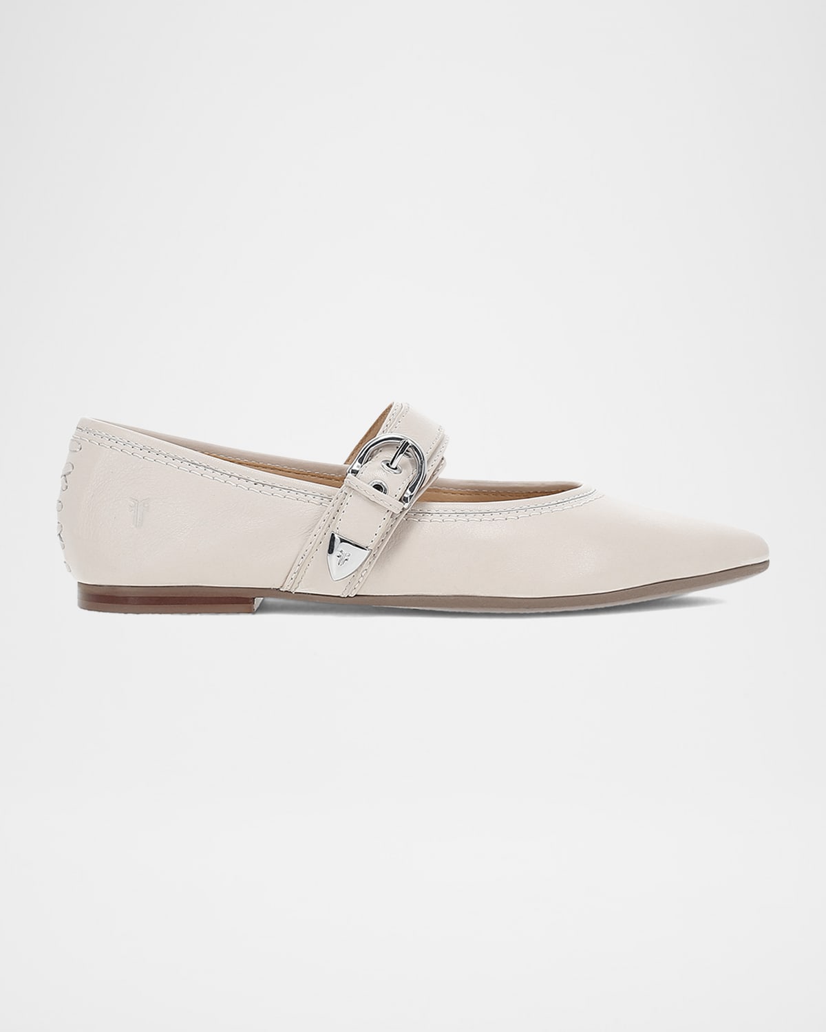 Heather Leather Mary Jane Ballerina Flats