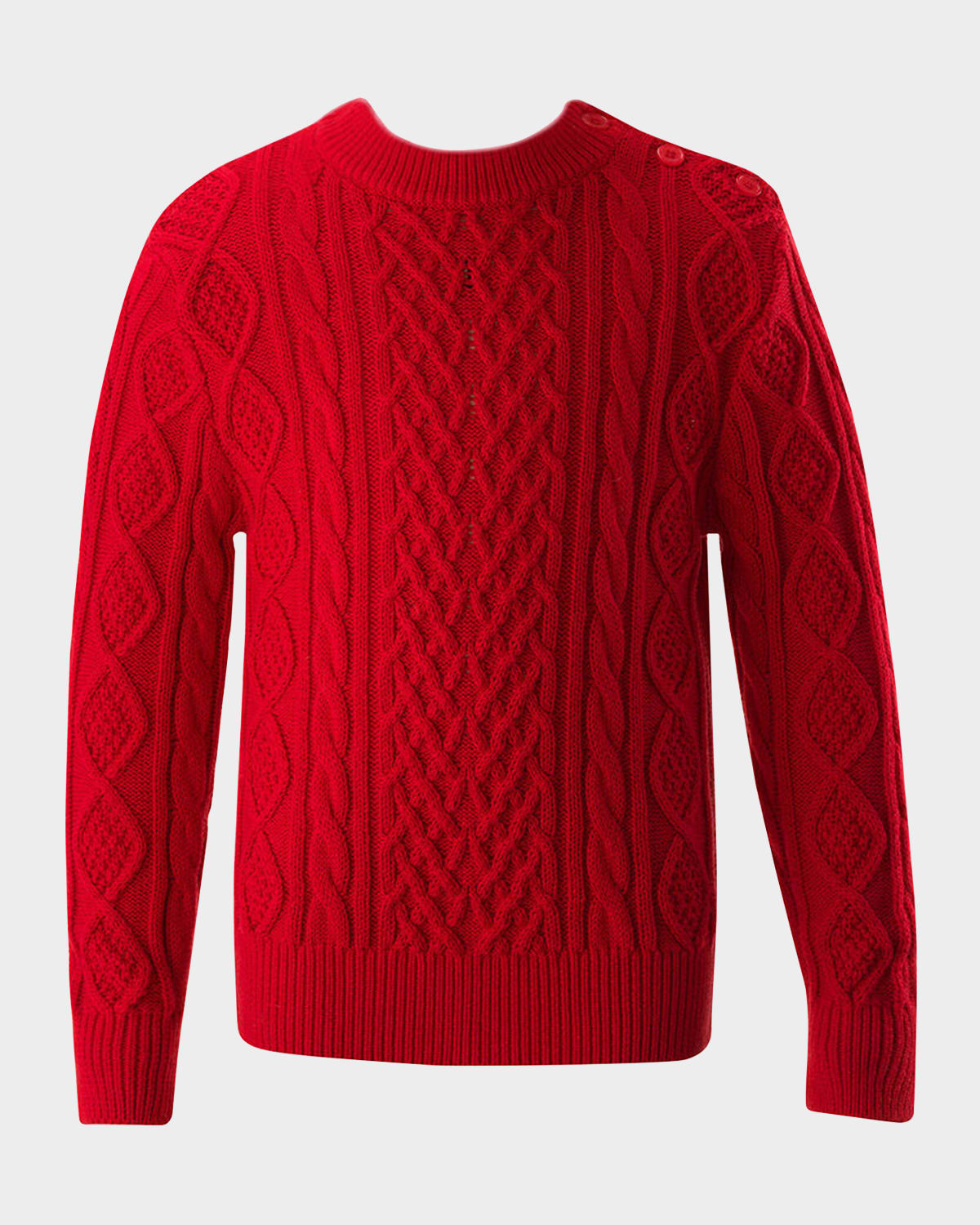 Rachel Riley Girl's Cable Knit Sweater In Red