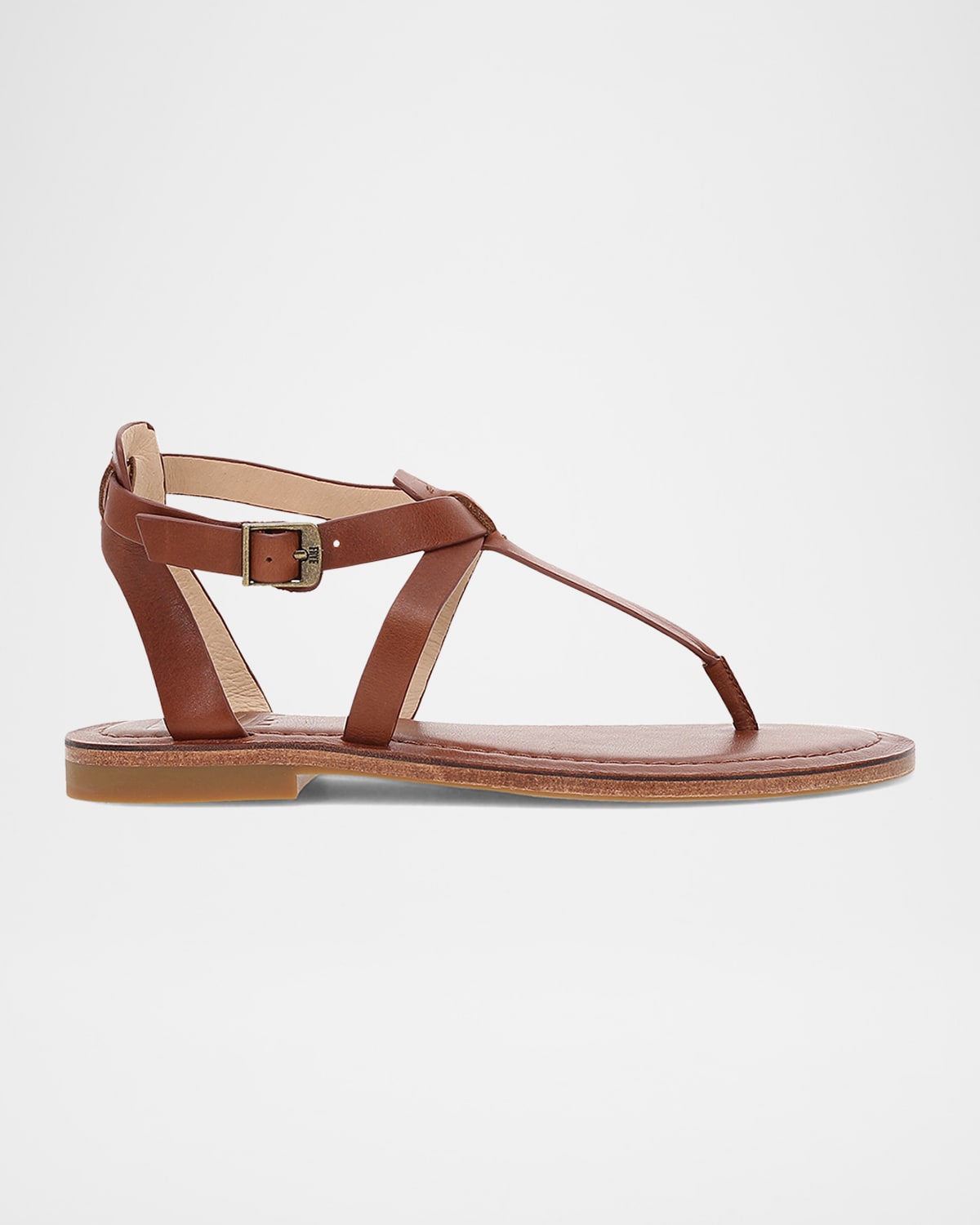 Taylor Calfskin Ankle-Strap Thong Sandals