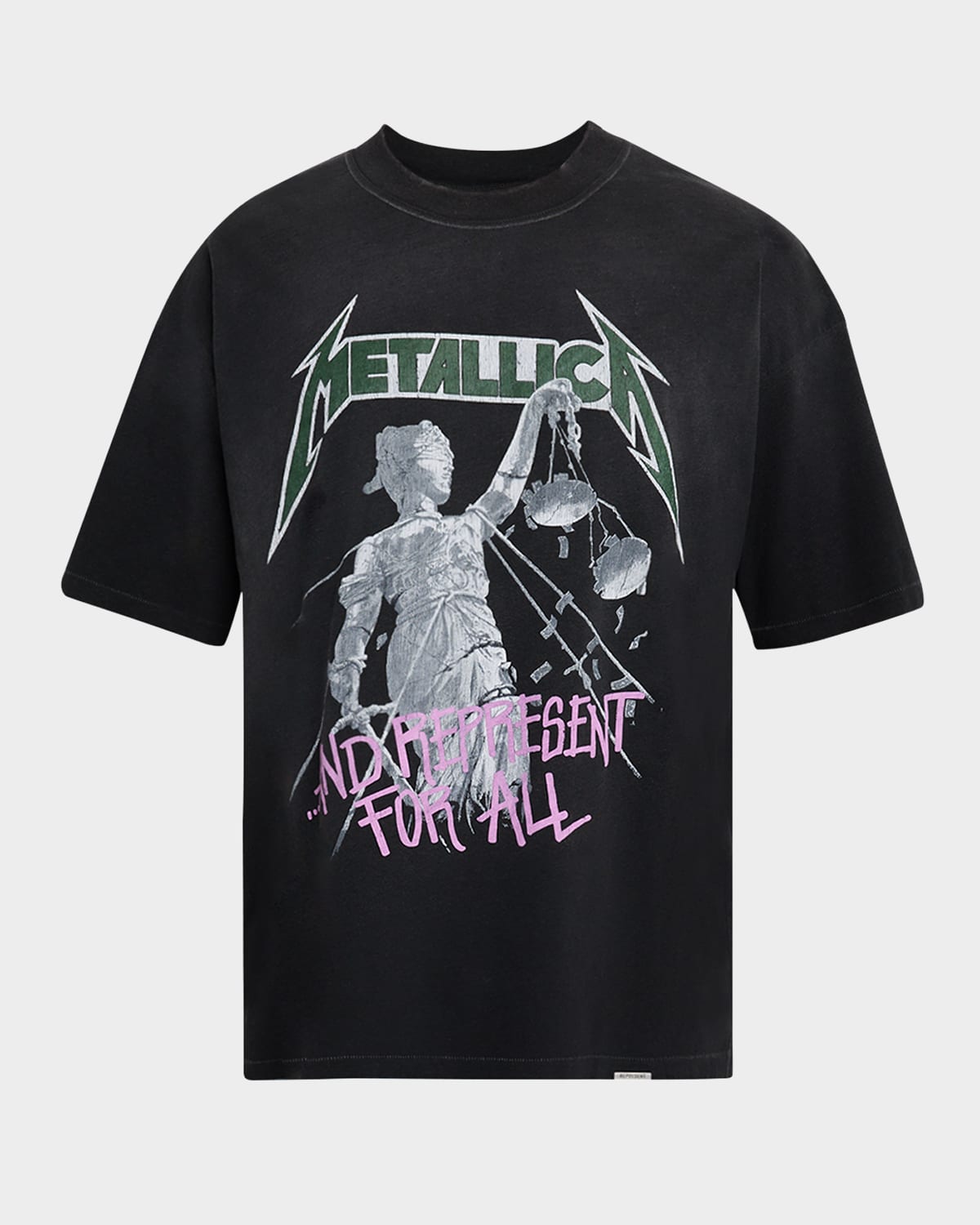 Shop Represent Men's Metallica Justice Graphic T-shirt In Black