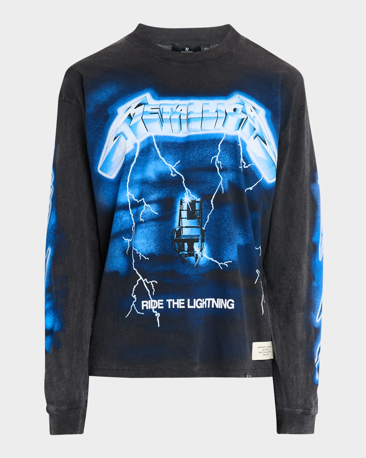Shop Represent Men's Metallica Ride The Lightning T-shirt In Grey