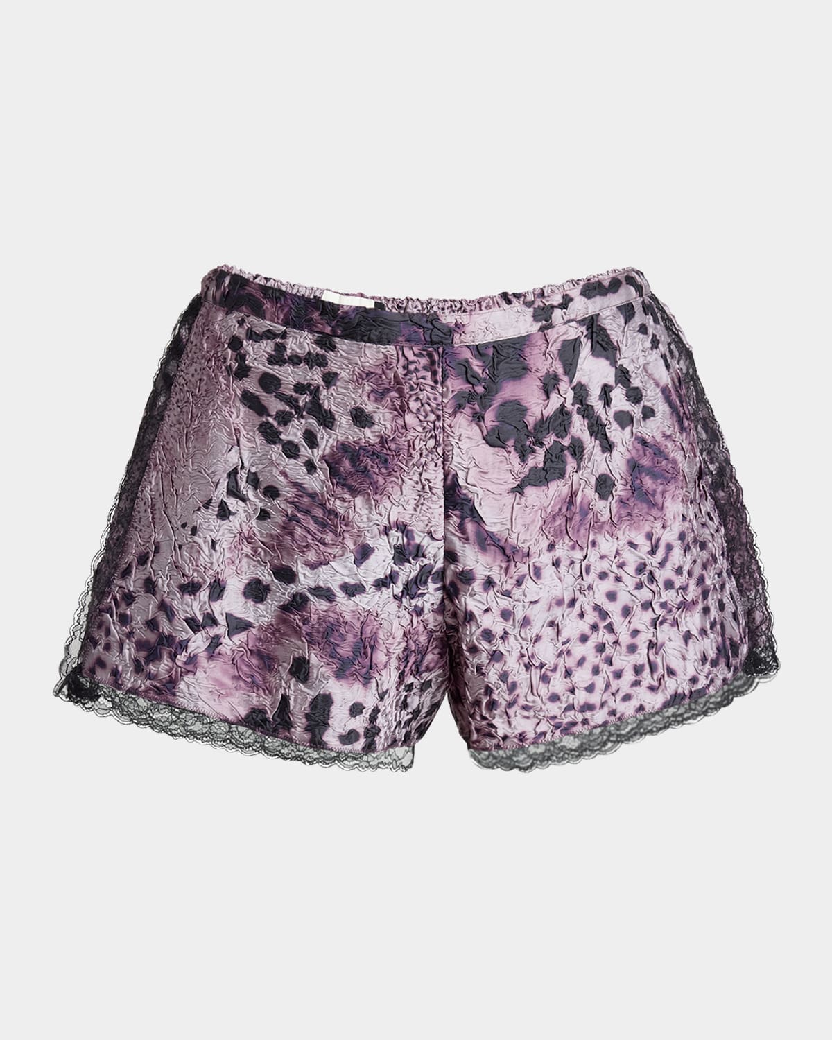 Dries Van Noten Pinky Lace-trim Crinkle Shorts