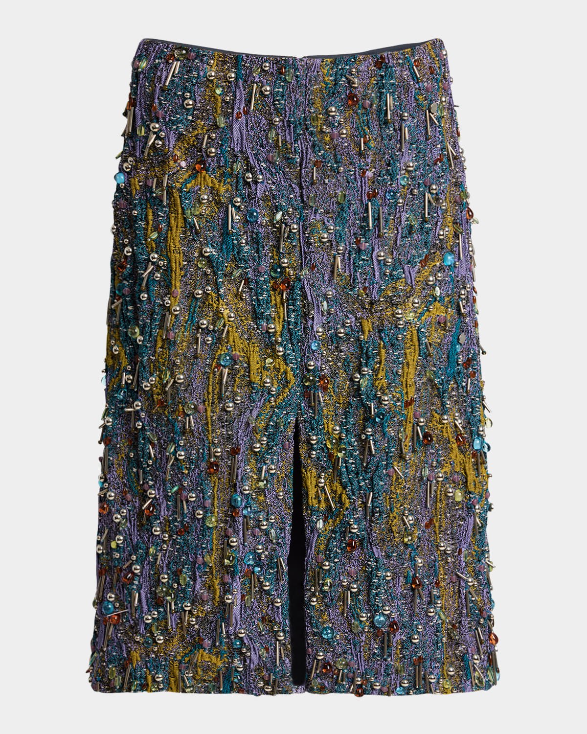 Shop Dries Van Noten Shera Embellished Midi Skirt