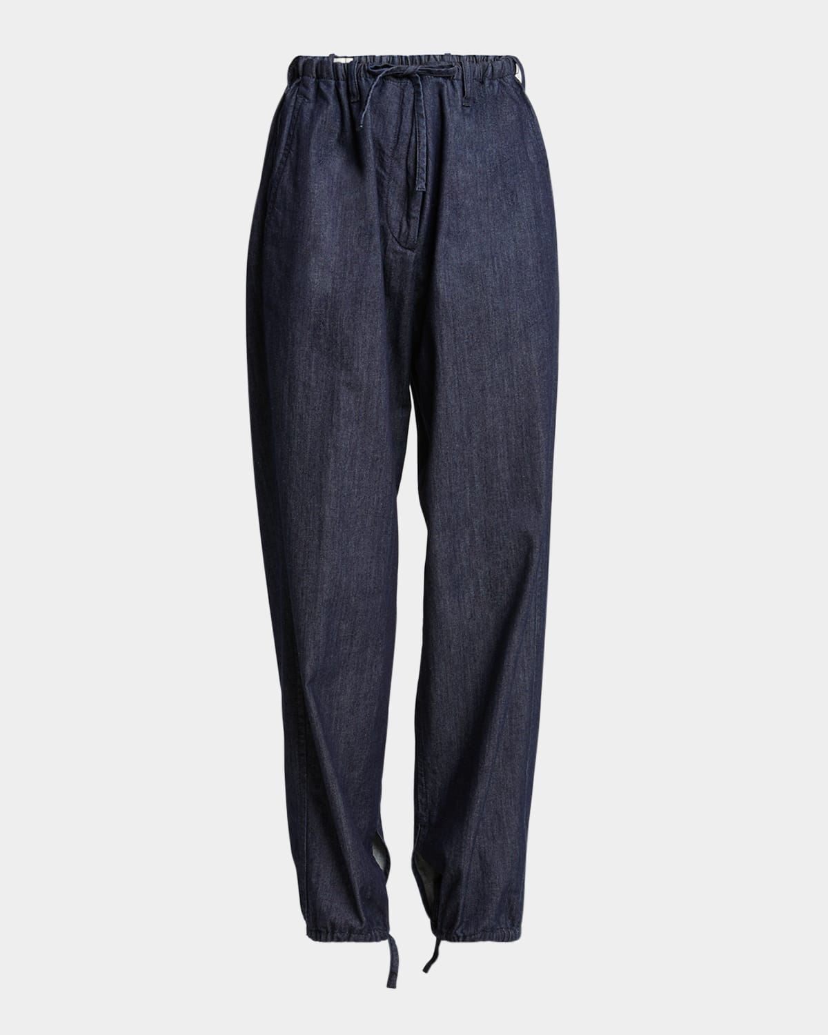Dries Van Noten Penra Denim Straight-leg Ankle Pull-on Pants