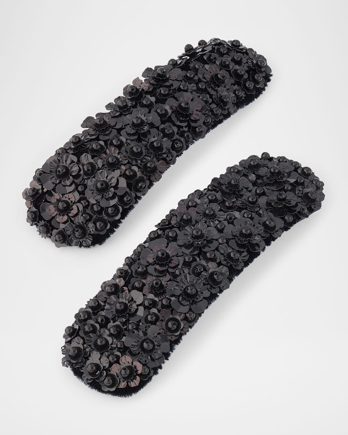 Lelet Ny Hannah Floral Snap Barrettes, Set Of 2 In Black