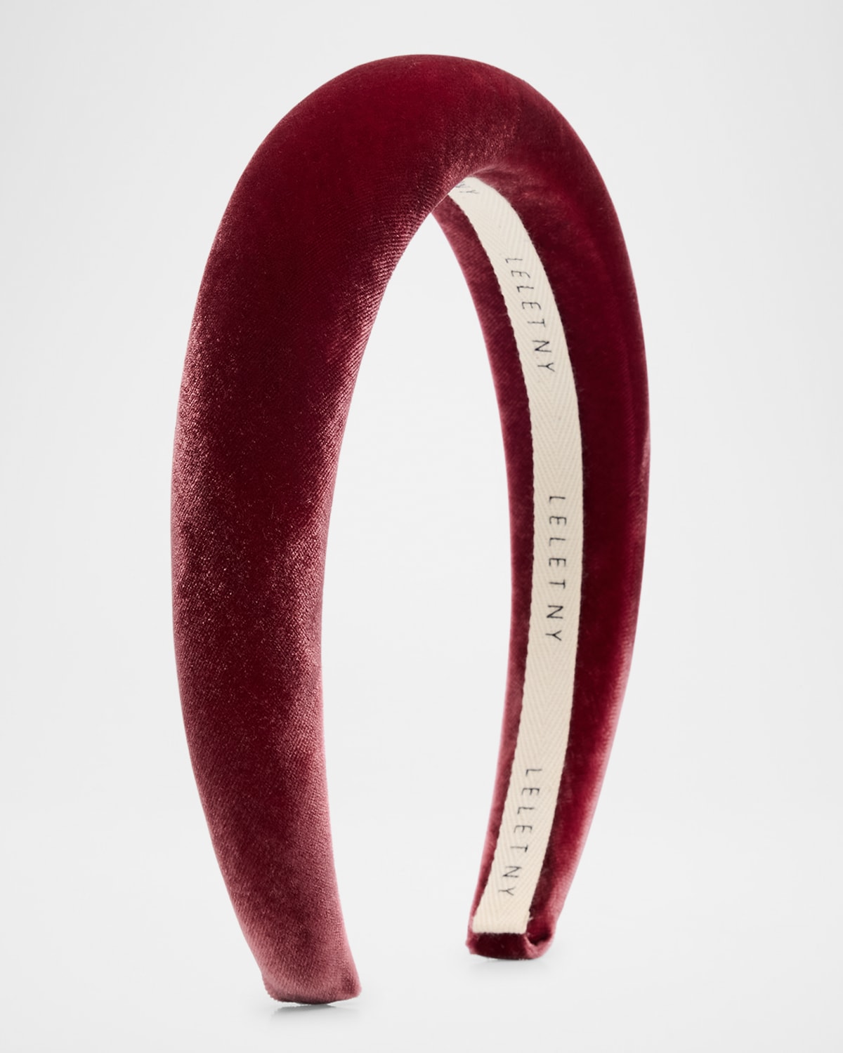 Lelet Ny Womens Heloise Padded Velvet Headband Cranberry In Cranberry