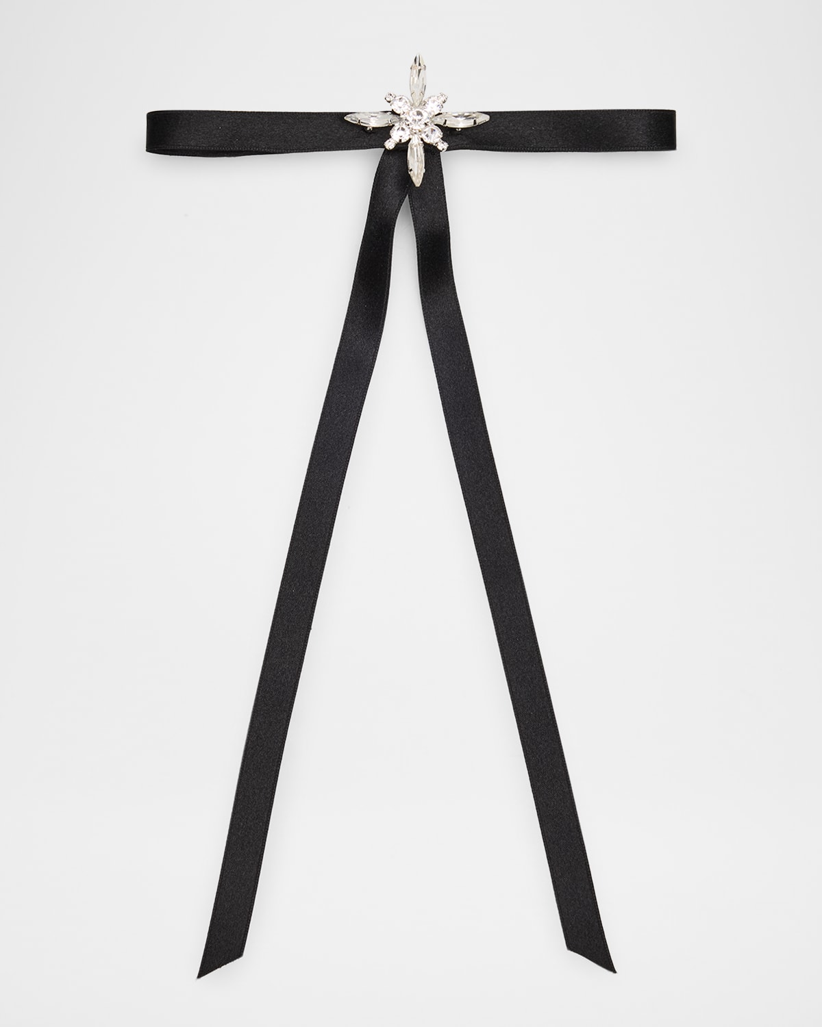 Lelet Ny Avril Crystal Satin Skinny Bow In Black