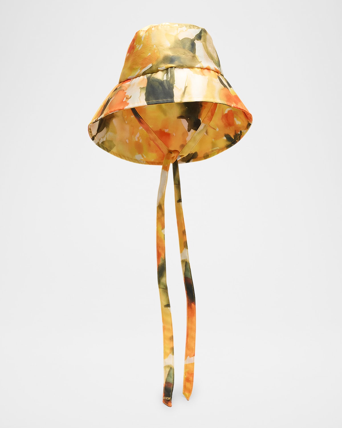 EUGENIA KIM ALLY FLORAL-PRINT PACKABLE ASYMMETRIC BUCKET HAT 