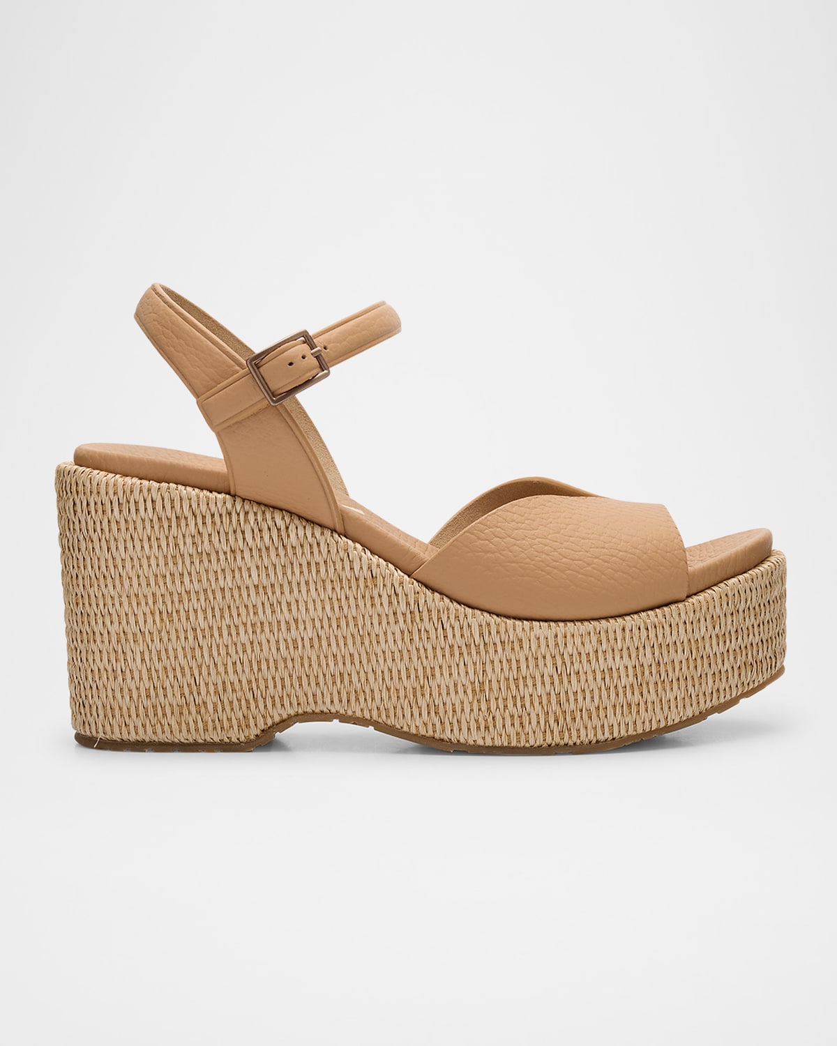 Doina Leather Platform Wedge Sandals