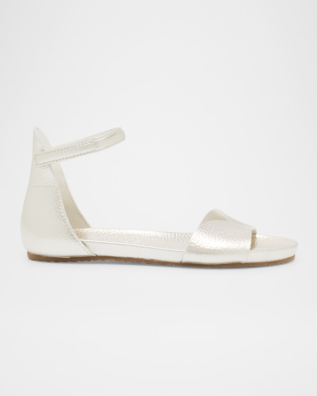 Jela Grip-Strap Metallic Leather Sandals