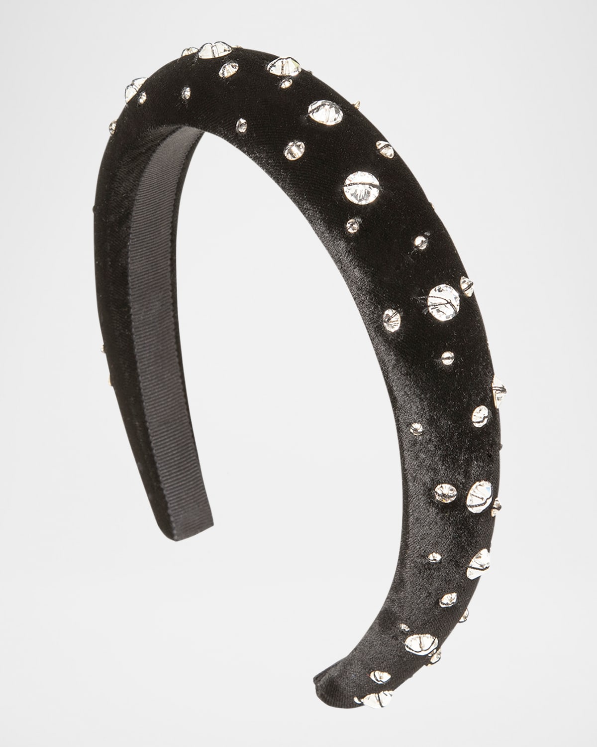 Jennifer Behr Merla Headband In Black Crystal