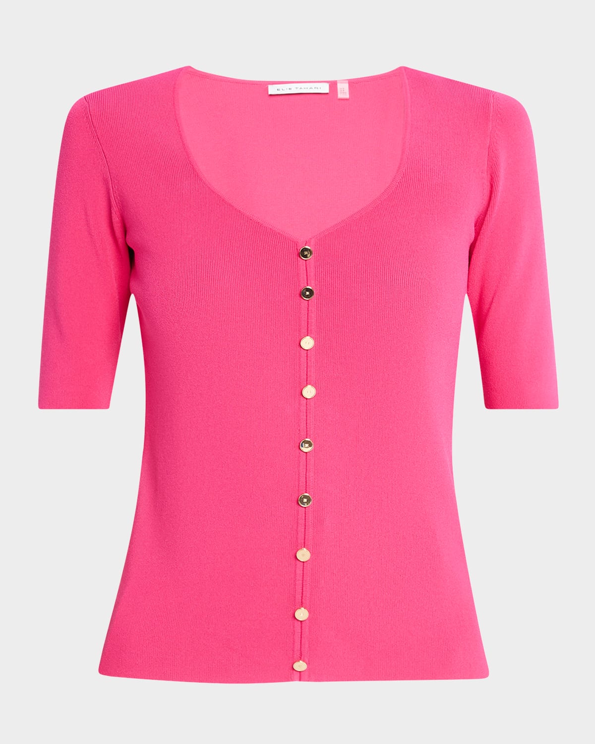 The Jessica Ribbed Faux Button Sweater