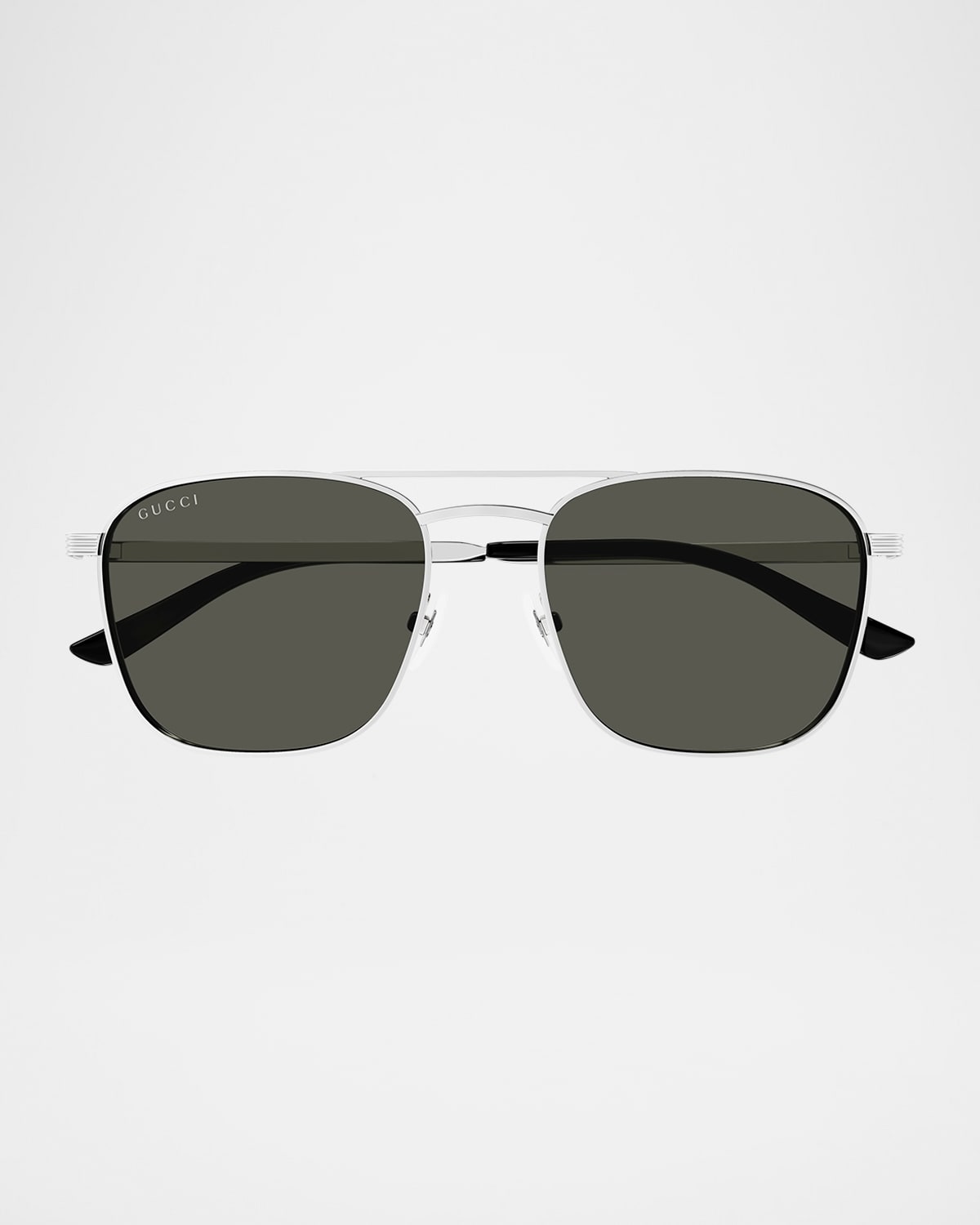 Gucci Pilot-frame Sunglasses In Shiny Silver