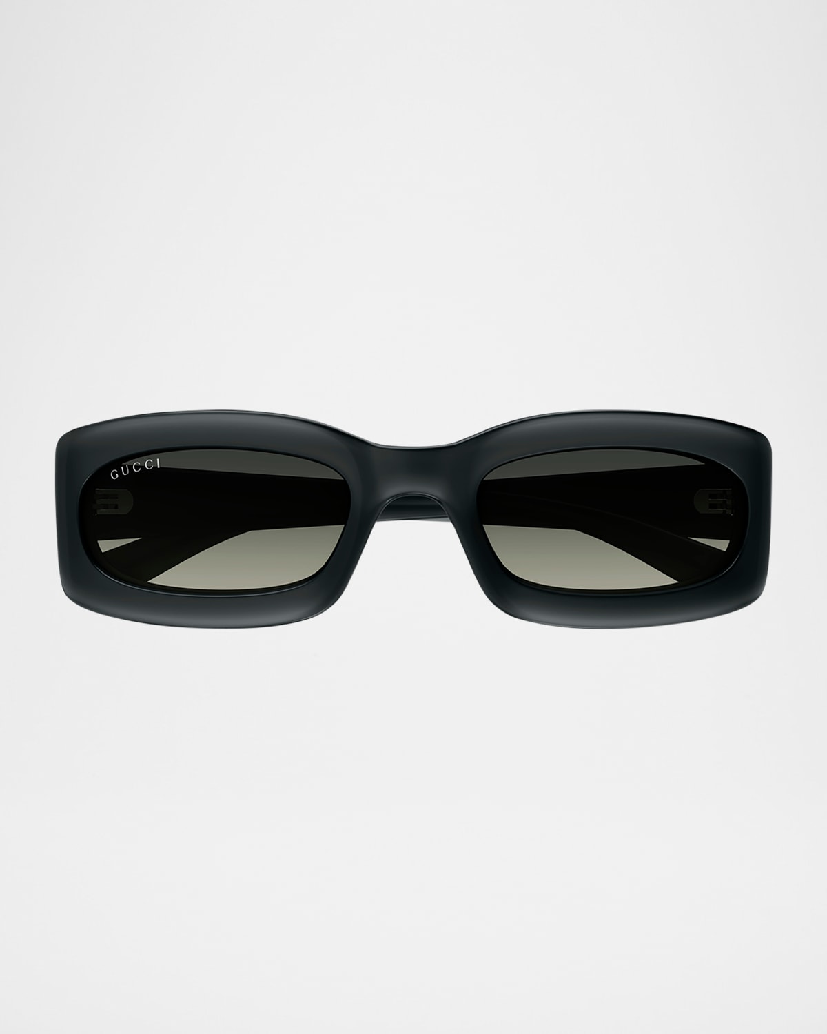 Gucci Men's Gg1786sm Plastic Rectangle Sunglasses In Matte Milky Dark Grey