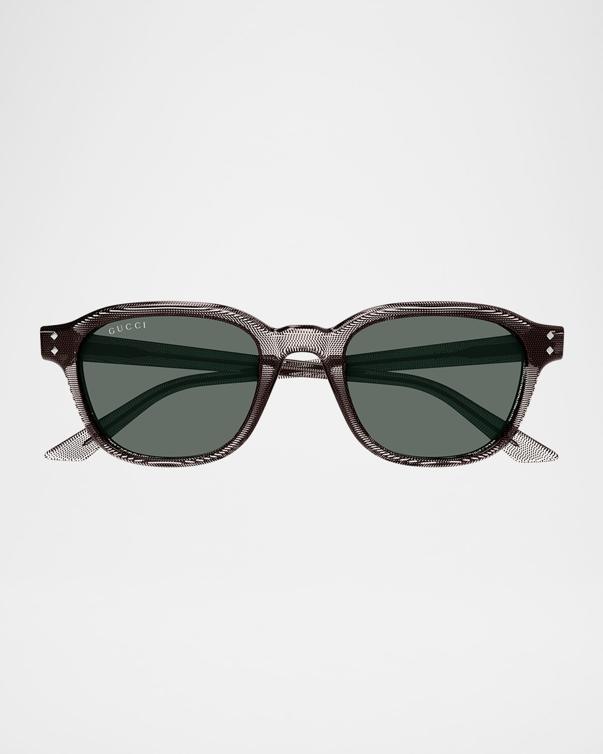 Gucci Men's Gg1892sm Acetate Square Sunglasses In Shiny Micro Pattern Dark Coffee